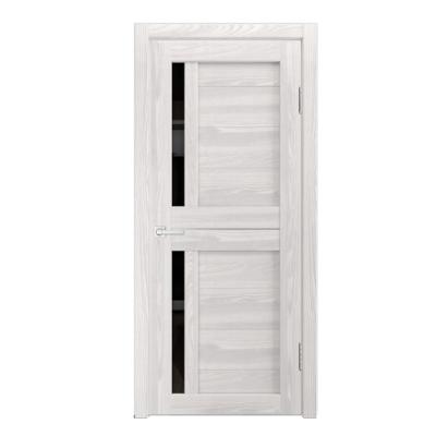 Дверь межкомнатная остекленная NP 1 Ривьера айс ширина 900мм черное стекло