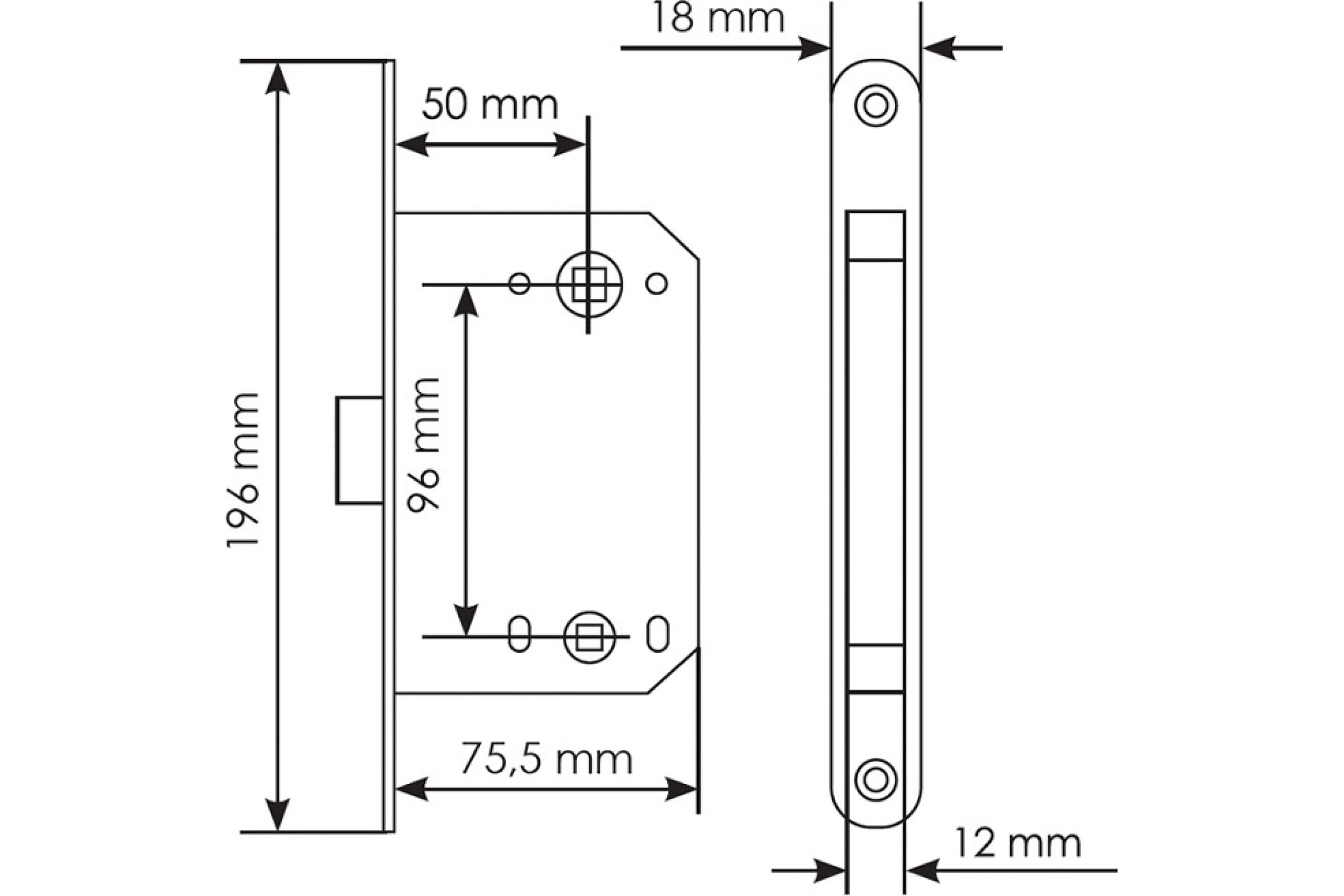 Защелка магнитная сантехническая morelli м1895 sc матовый хром