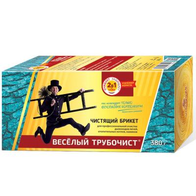 Чистящий брикет д/удаления сажи,копати из дымоходов печей,каминов,котловВеселый трубочист 380 гр.