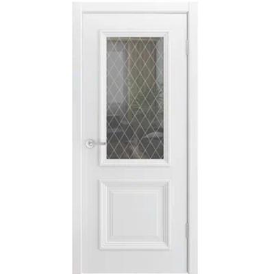 Дверь межкомнатная остекленная Скалино2 Эмаль белая ширина 700мм