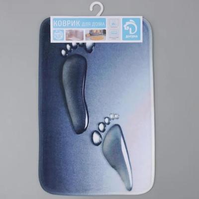 Коврик 39*60см Следы вода 3542643