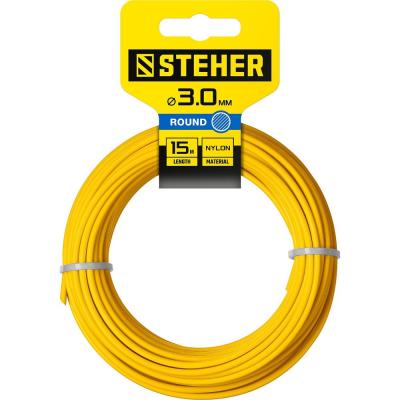 Леска STEHER для триммеров d 3,0 мм 15м круг