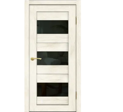 Дверь межкомнатная остекленная LL 31 Дуб белый ширина 700мм белое стекло