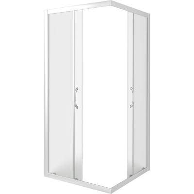 Душ.ограждение LATTE CR-80-C-WE Г-образное, стекло прозрачное 5мм (без поддона и автослива)