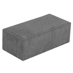 Брусчатка Кирпичиксерая шагрень 4,5 см 200х100х45