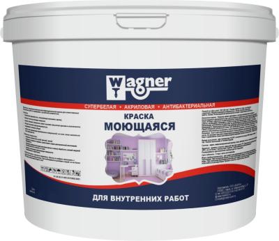 Краска WAGNER акриловая моющаяся супербелая 7кг