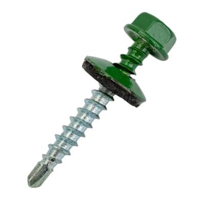 Саморез 5,5*19 шестигр. с рез.прокл. (зеленая листва)