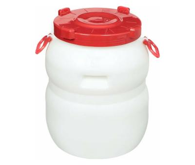 Бочка садовая пищевая 60л широкое горло d-330мм 43*43*57см, круглая, белая  23-15-2-7