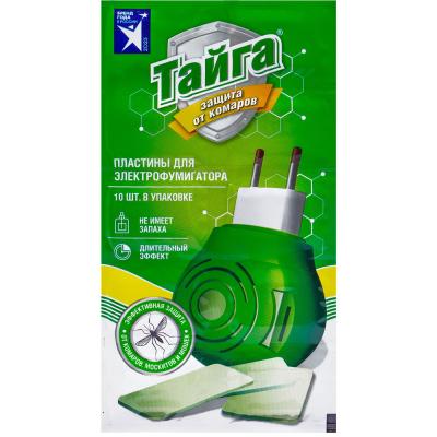 Пластины от комаров Тайга 10шт