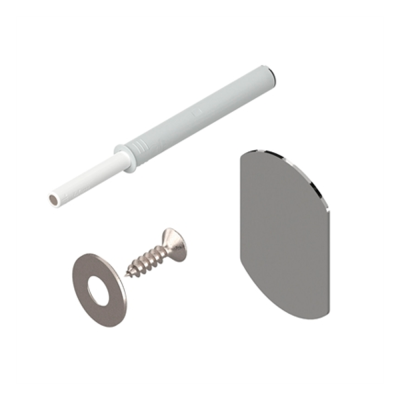 Держатель TIP-ON короткий прямой 53*14 мм на саморезы Белый Шелк (BLUM, 956.1004, 02988448)