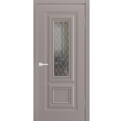 Дверь межкомнатная остекленная Парма 2 PRO Эмаль Мокко ширина 800мм