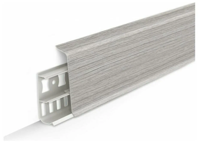 Плинтус напольный Деконика Ясень Серый 85мм 2,2м - 253