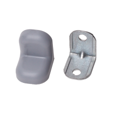 Уголок крепежный серый с пласт.крышкой (Металлик)