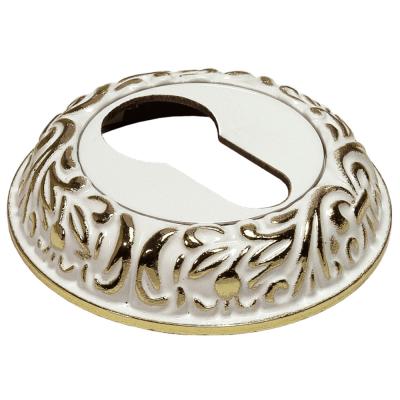 Накладка на ключевой цилиндр MH-KH-CLP W/PG цвет белая эмаль/золото