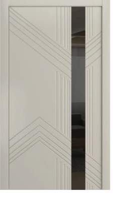 Дверь межкомнатная остекленная LР 17 Шампань ширина 600мм черное стекло