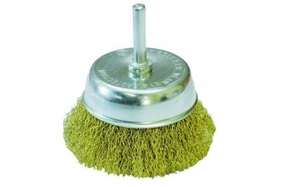 Щётка-крацовка чашечная латунированная со шпилькой 75мм РемоКолор