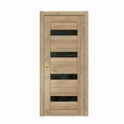 Дверь межкомнатная остекленная LР 14 Белая 800 черное стекло