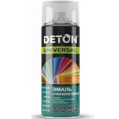 DETON Эмаль аэрозольная 520мл алкид. Красная RAL3001