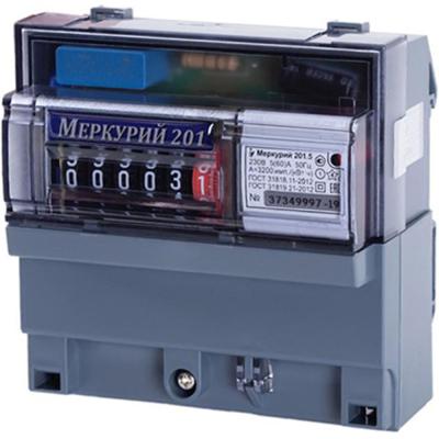 Счетчик эл/эн Меркурий 201.5 1-фазный 1-тарифный 5-60А/220В