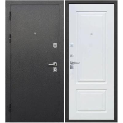 Дверь входная Толстяк Букле черный Белый Ясень