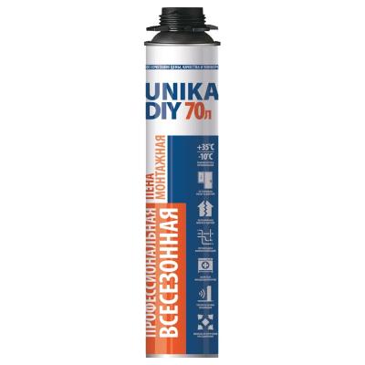 Пена монтажная профессиональная UNIKA DIY 70 (всесезонная) ПОДАРОК
