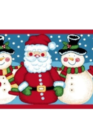 Коврик FRESH Снеговики 45*75см