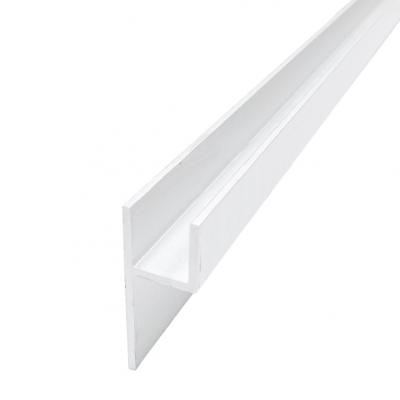 Планка-плинтус алюмин. h-образный белый, 3м, панель 6мм