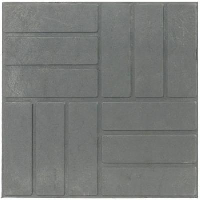 Плитка тротуарная полимерпесчаная 330*330*25 графит 12 кирпичей
