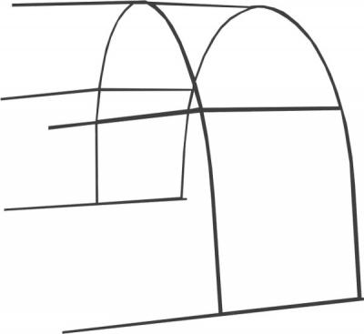 Удлинитель к теплице Солнышко 2*3м цинк 20*40