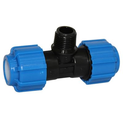 Тройник ПЭ с нар.труб.резьбой 20*1/2*20