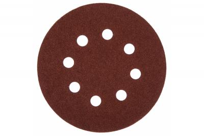 Круг шлиф.ЗУБР на велкро основе, без отверстий 125мм Р80 5шт