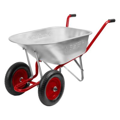 ЗУБР Т-21 Тачка садово-строительная, двухколесная,пневматические колеса 90л/180кг