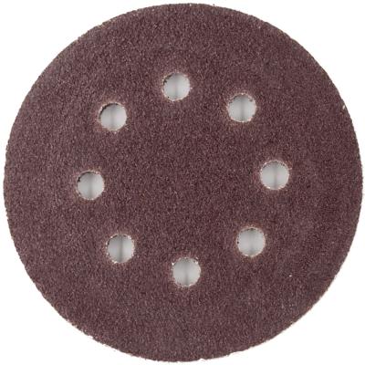 Круг абразивный на ворсовой основе, под липучку перфорированный, Р80, 125мм, 45-9-271