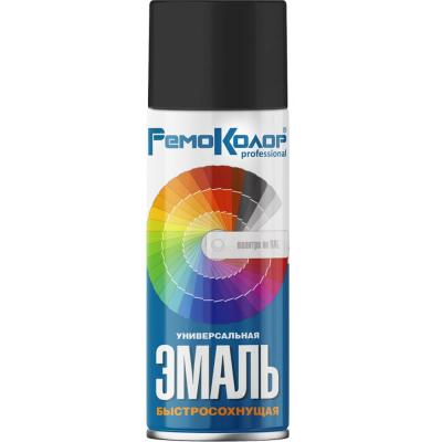 Эмаль универсальная акриловая черная матовая, 520мл 69-9-110