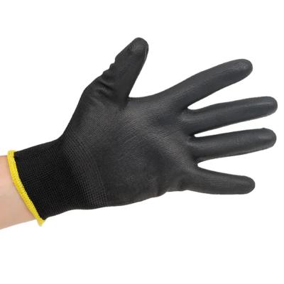 Перчатки Для точных работ, полиуретановое покрытие, черные