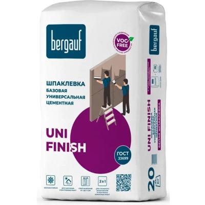 Базовая универсальная цементная шпаклевка Bergauf Uni Finish 20кг
