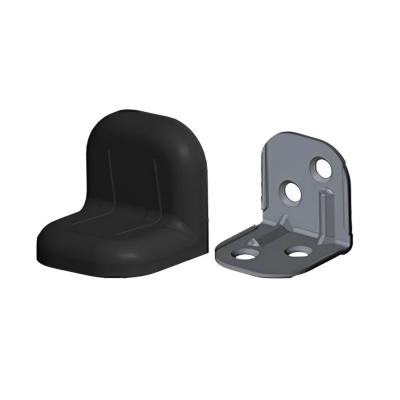 Уголок крепежный черный с пласт.крышкой