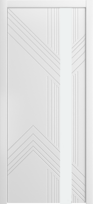 Дверь межкомнатная остекленная LР 17 Шампань ширина 600мм белое стекло