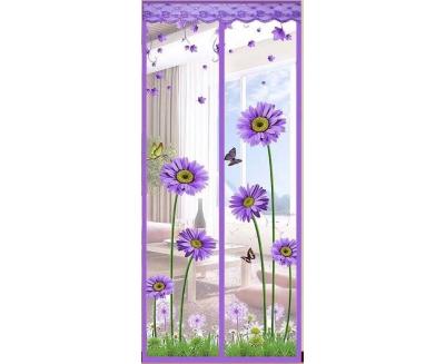 Сетка антимоскитная 100*210см на магнитах Ромашки на двери