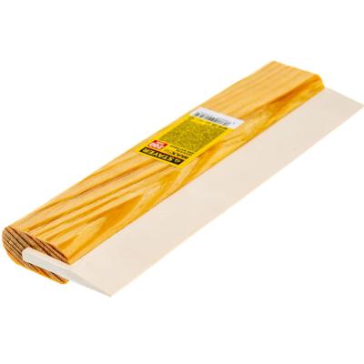 Шпатель резиновый белый 200мм,деревянная ручка 1018-20