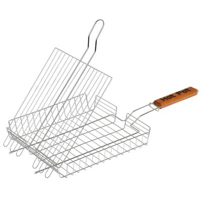 Решетка-гриль универсальная глубокая 50(+5)*25*25*4см Hot Pot