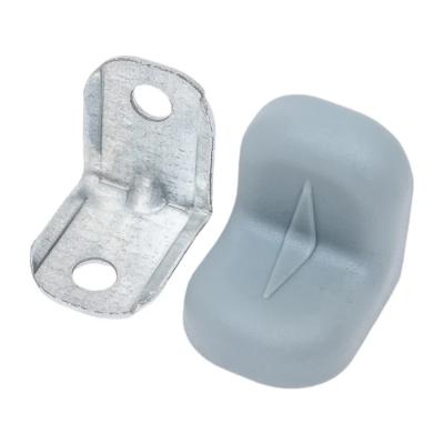 Уголок крепежный серый с пласт.крышкой 2 отверстия