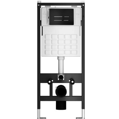 Система инсталляции WAVE, двухрежимная прямоугольная кнопка V2 черная МЕХАНИКА