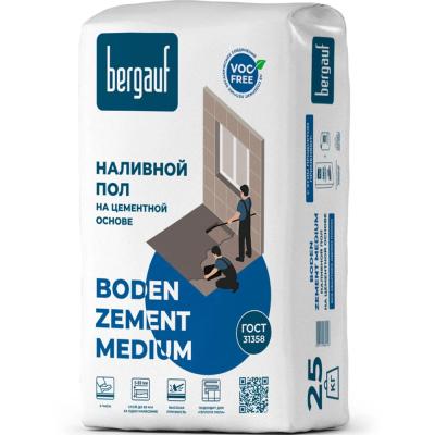 Наливной пол на цементной основе Bergauf Boden Zement Medium  25кг Наливной пол на цементной основе Bergauf Boden Zement Medium  25кг