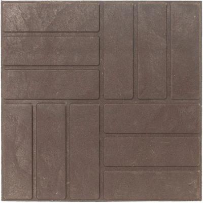 Тротуарная плитка полимерно-песчаная МИР 330*330*35 коричневая 12 кирпичей