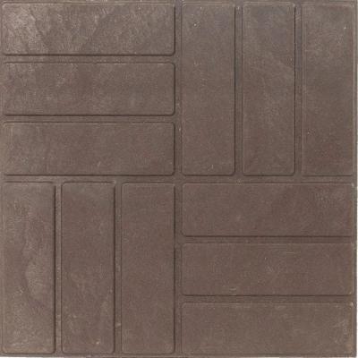 Плитка тротуарная полимерпесчаная 330*330*35 коричневая 12 кирпичей