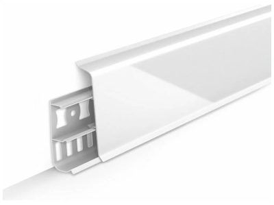 Плинтус напольный Деконика Белый матовый 85мм 2,2м  - 001