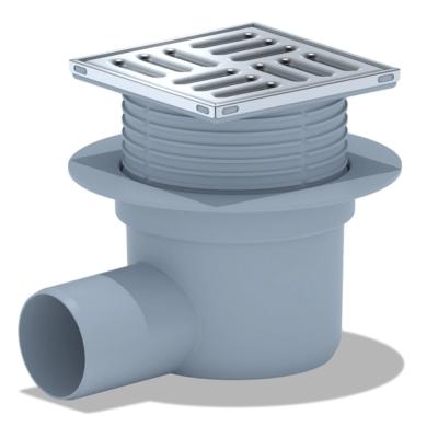 Трап 50 гориз.спуск 100х100 нерж. ТА5602