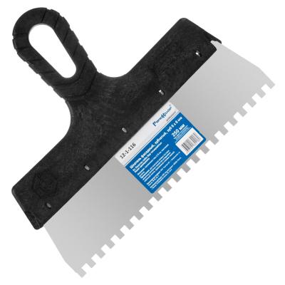 Шпатель фасадный зубчатый 6*6мм, 250мм 12-1-116