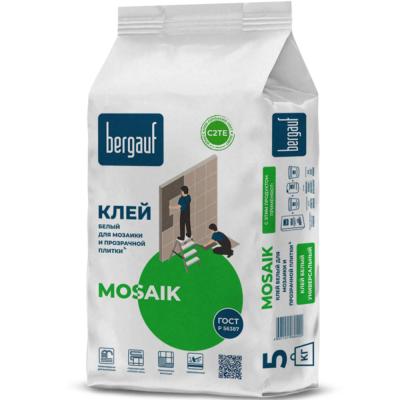 Bergauf Mosaik Клей белый для мозайки и прозрачной плитки 5кг